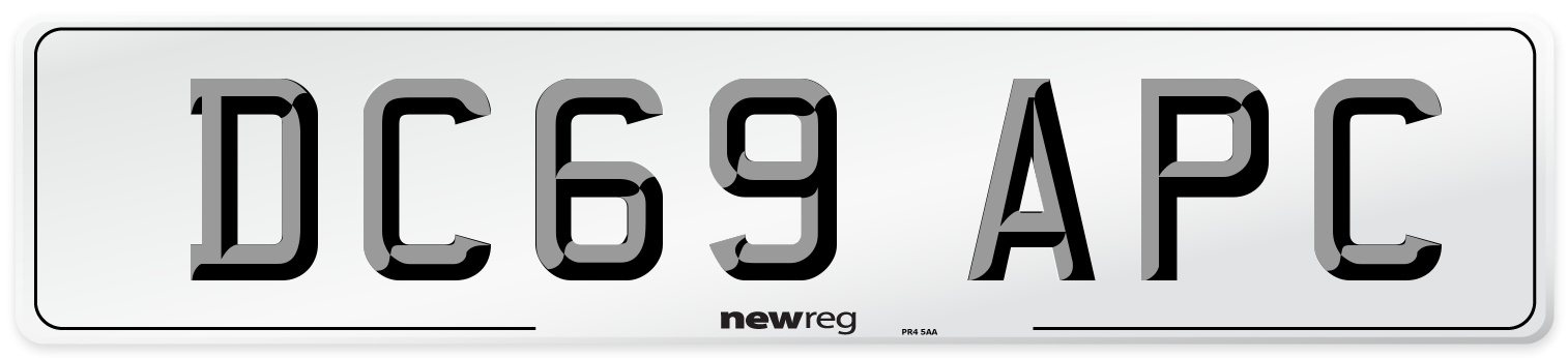 DC69 APC Number Plate from New Reg